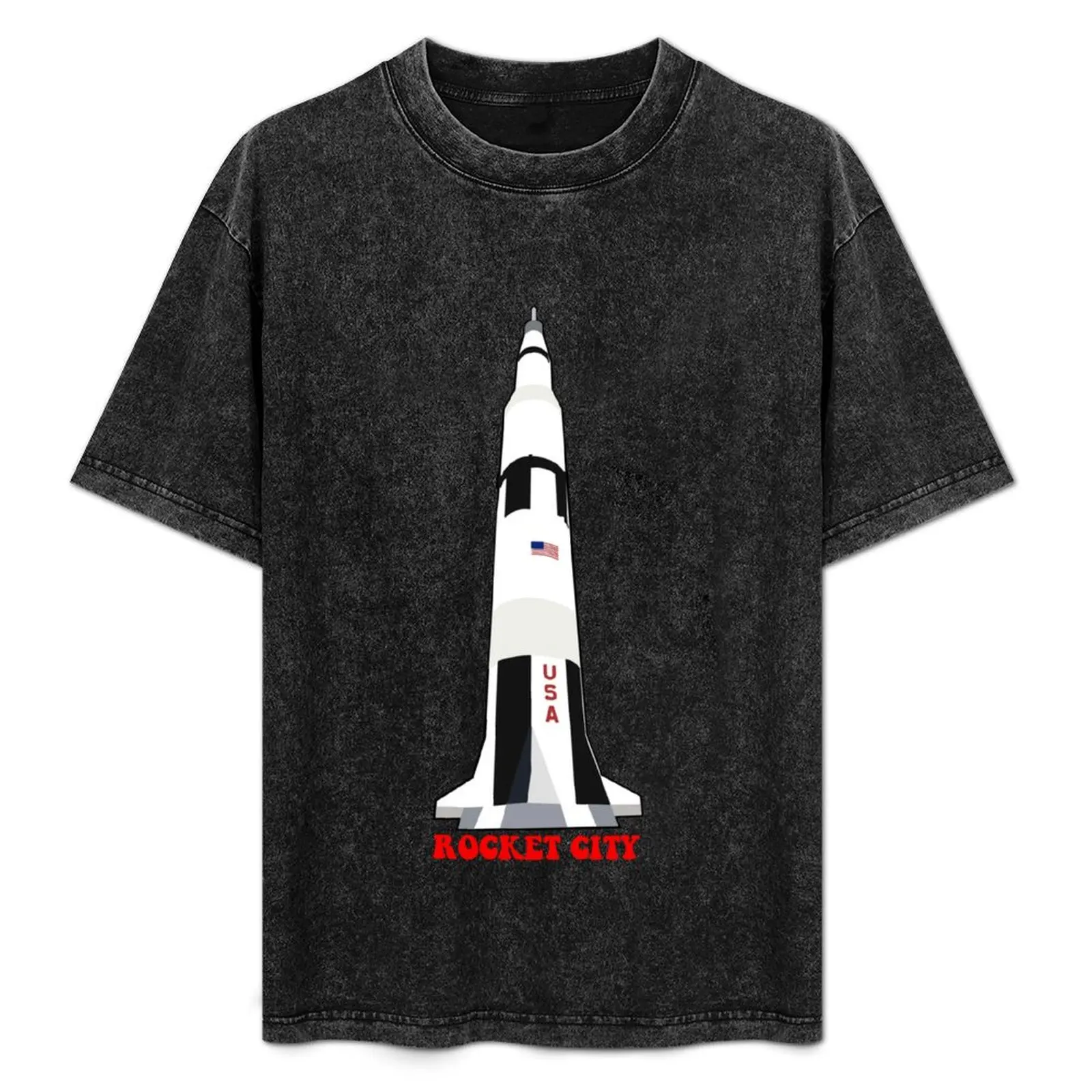 

Saturn V Rocket T-Shirt Basic Simple Casual Short Sleeve Tee