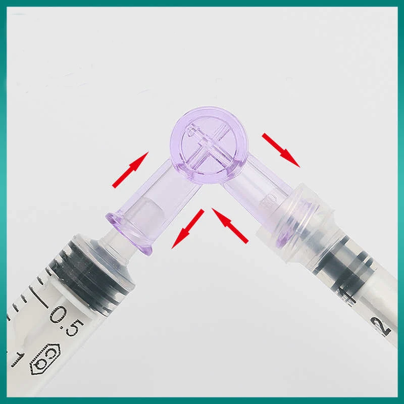 Tuyau d'aspiration jetable médical, dispositif de dosage à assujetà deux voies, adaptateur de lumière à aiguille d'eau simple, convertisseur de connexion de tube à aiguille