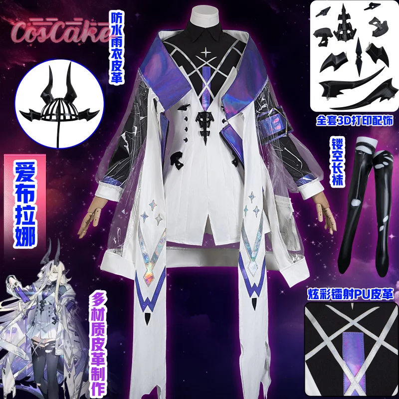 

Arknights Eblana Dublinn Cosplay Costume Necrass Uniform Jacket Headwear Earrings Halloween Party for Women Girls Props