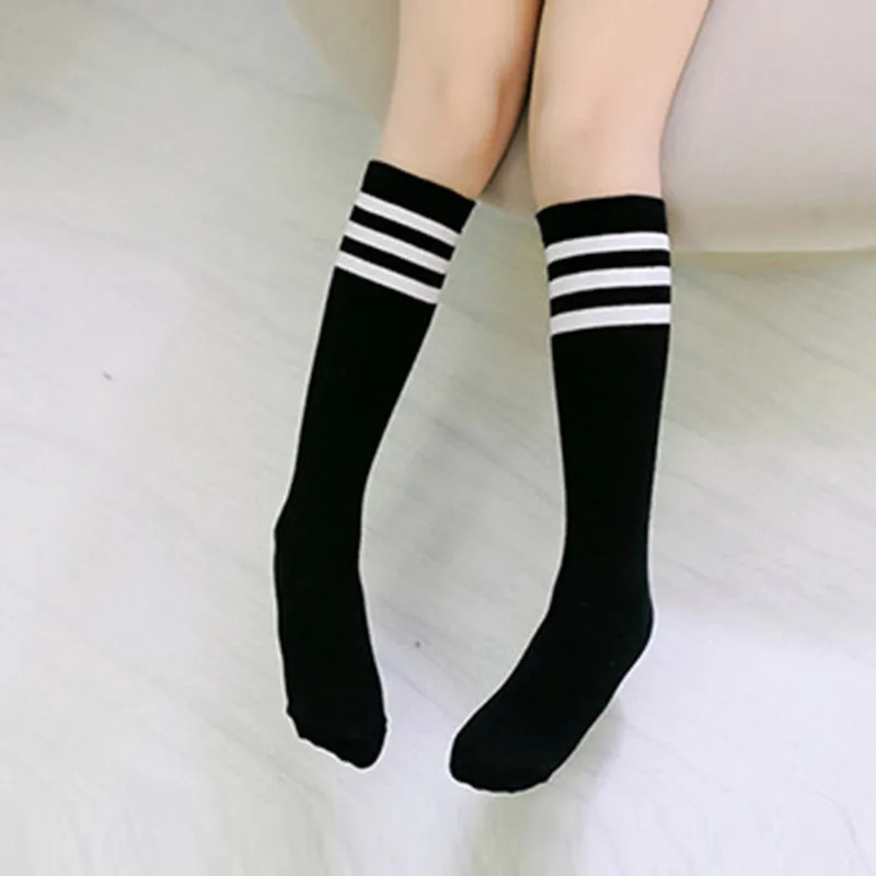 Summer Kids Socks Stripe Toddlers Girls Knee High Sock Fashion Children Stocking Cotton Soft Teen Kid Sport Socken for Girl