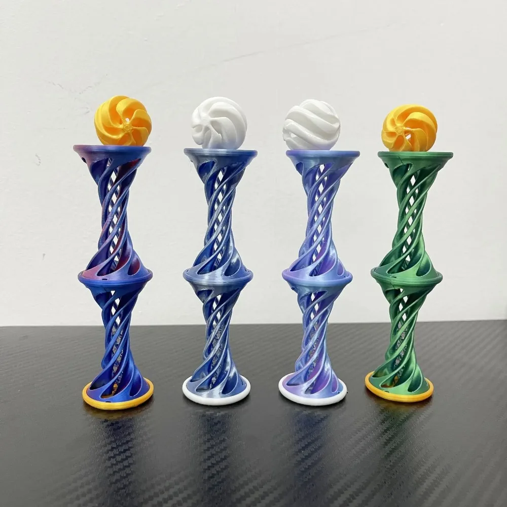 Pyramide Impossible imprimée en 3D, jouet Fidget, Double couche, Diversification d'arbre hélicoïdal, décompression, ornement, cadeau pour enfants