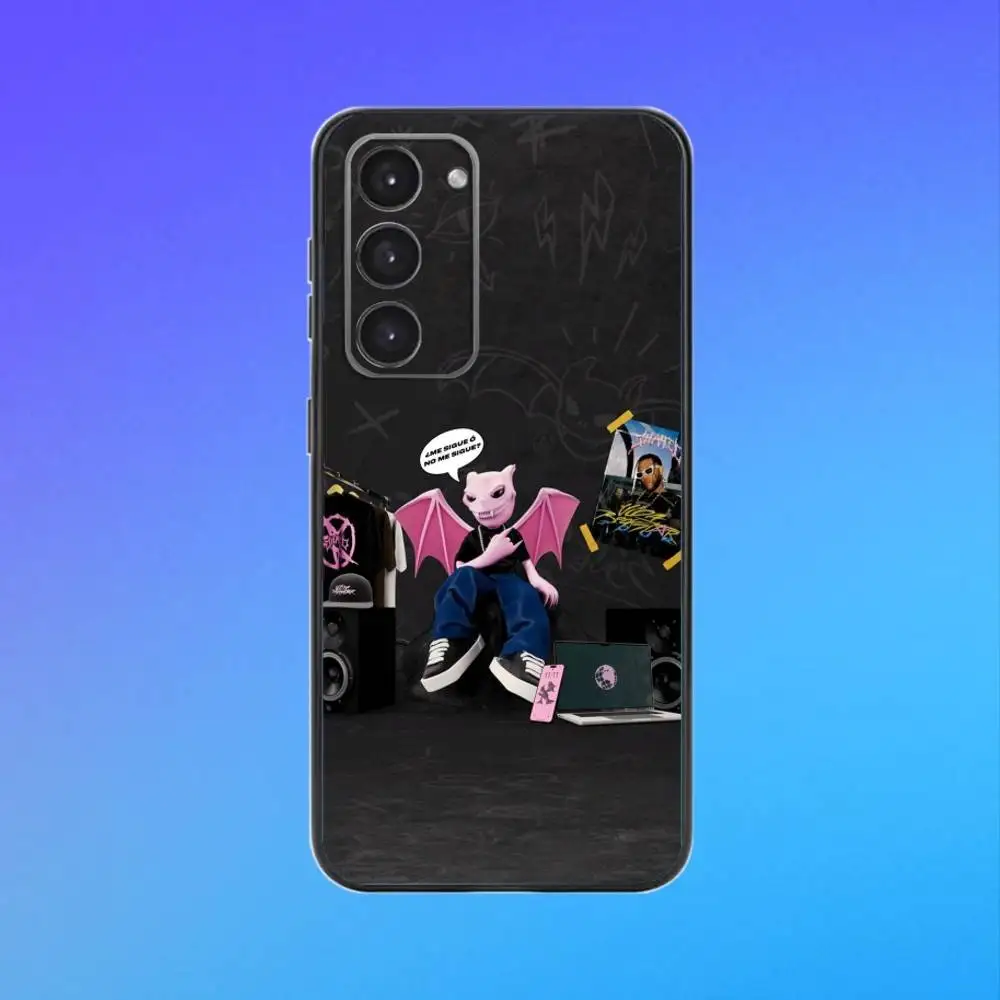 حافظة هاتف J-Jhayco Le Clique Vida Rockstar لهاتف سامسونج A73، A72، A71، A70، A53، A52، A51 حافظة ناعمة سوداء