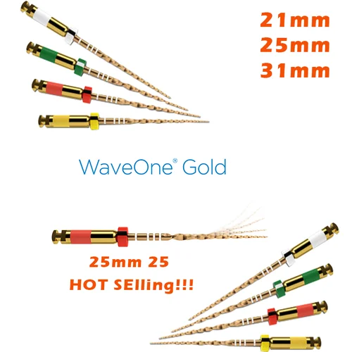 Limas rotativas de onda Dental One Gold, tratamiento de conducto radicular Endo Flexible, instrumento de odontología, limas Endo alternativas dentales