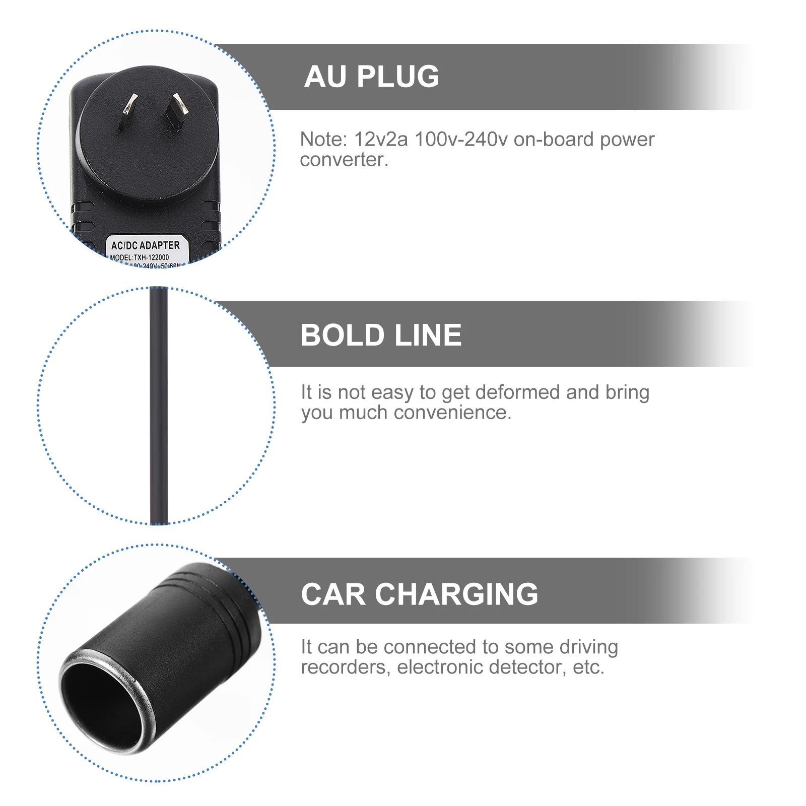

Car Power Converter 12V Automotive Voltage Adapter Copper Socket Durable Eco-Friendly For Purifier Shaver Fan