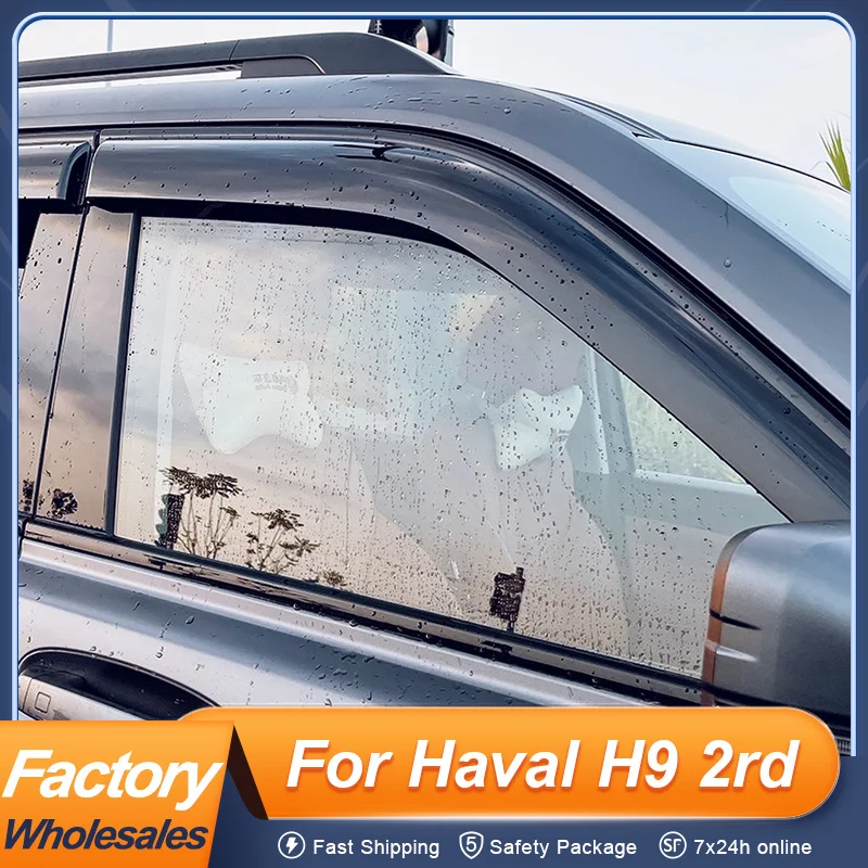 

For Great Wall Haval H9 2nd 2024 25 26 Window Visor Deflector Sun Rain Shelter Guard Weather Shield Cover Exterior Accessories
