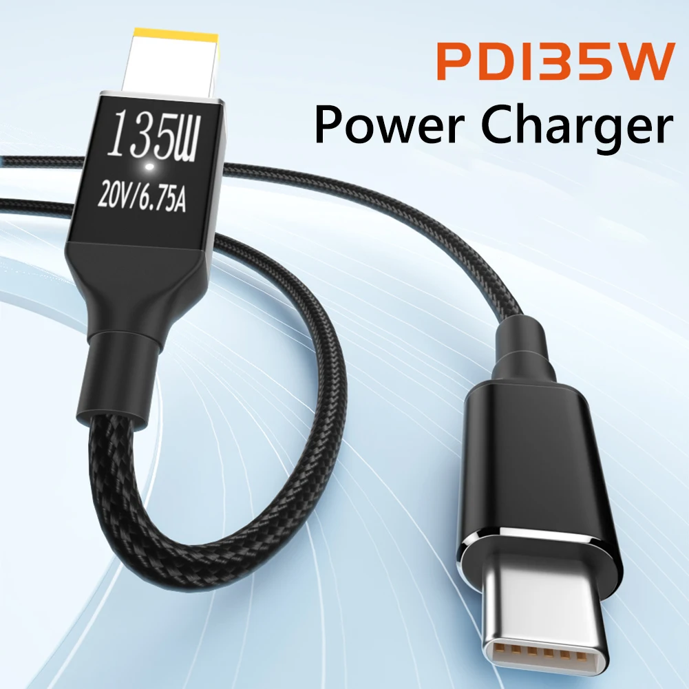 PD 135W Type-C Charger USB-C to USB Charger Converter Fast Charging Adapter Cable Cord for Lenovo Legion Y9000P Y9000K Y7000