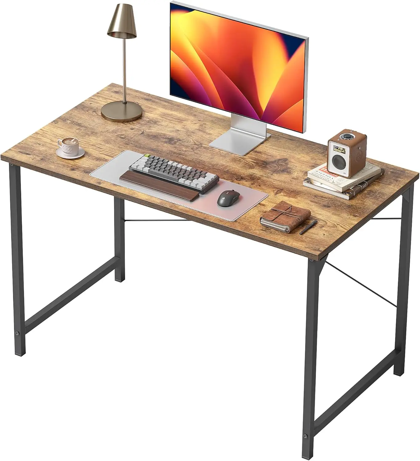 

Computer Desk, 40 inch Small Home Office Desk for Small Spaces, Modern Simple Style for Home, Office, Vintage Brown