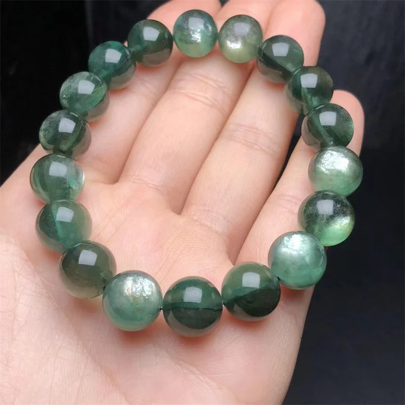 Natural Green Lepidolite Bracelet Handmade Women Healing Gemstone Crystal Strand Bangles Lovers Girlfriend Jewelry Gift 1PCs