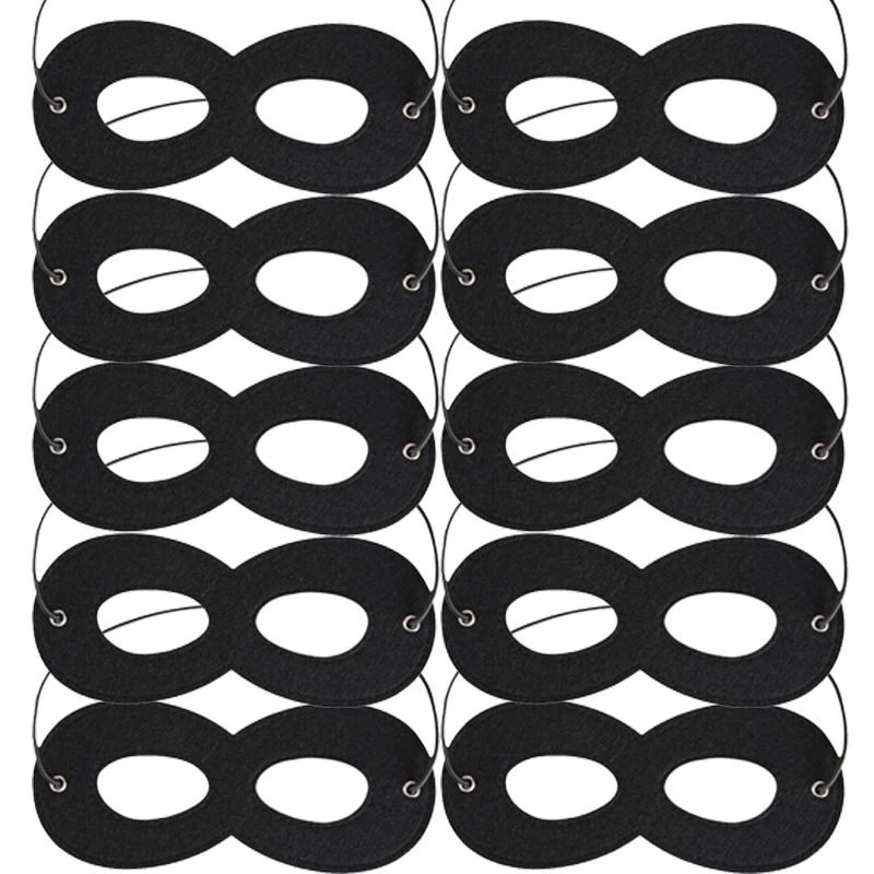 10 Uds. Máscaras de superhéroe máscara de ojos de fieltro superhéroe Cosplay conjunto especial de accesorios para Halloween Navidad fiestas de cumpleaños