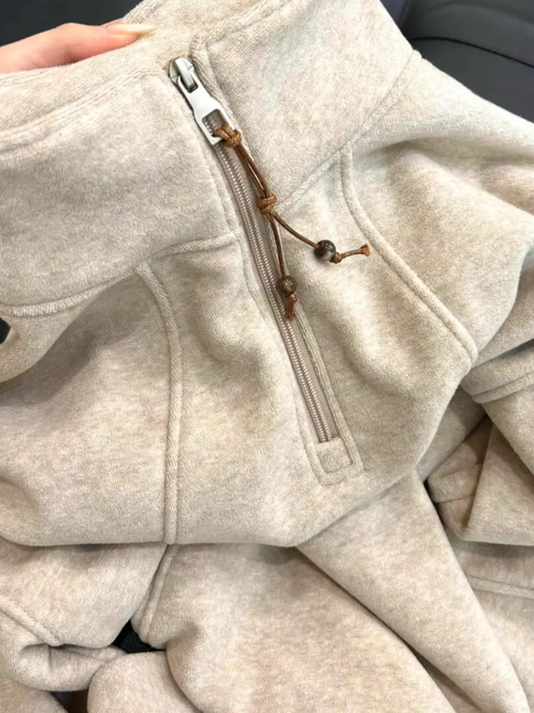 

Женская зимняя толстовка Oaeal Fce-Like с капюшоном, на молнии, с воротником-стойкой, в корейском стиле, свободного кроя