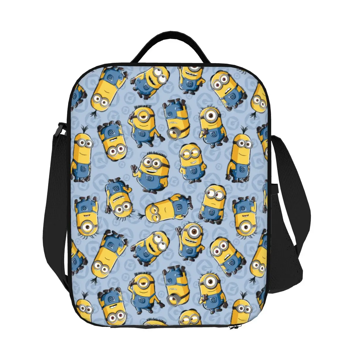 

Custom Animated Comedy Movies Minions Insulated Lunch Bag for Women Thermal Cooler Bento Box Office Work School