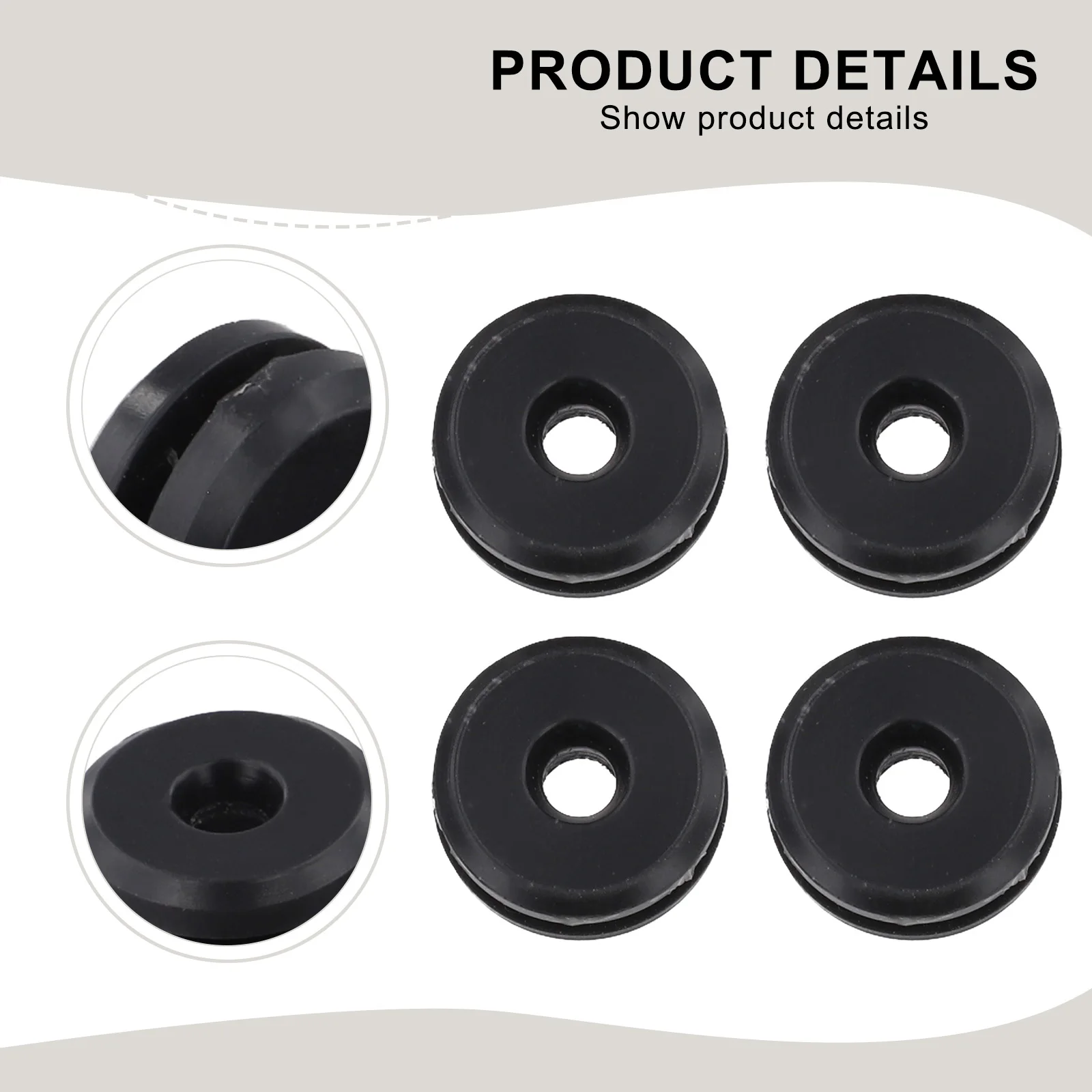 Engine Cover Rubber Mount Set Auto Accessory Direct Replacement As Shown 4X Engine Cover Made Of Quality Materials