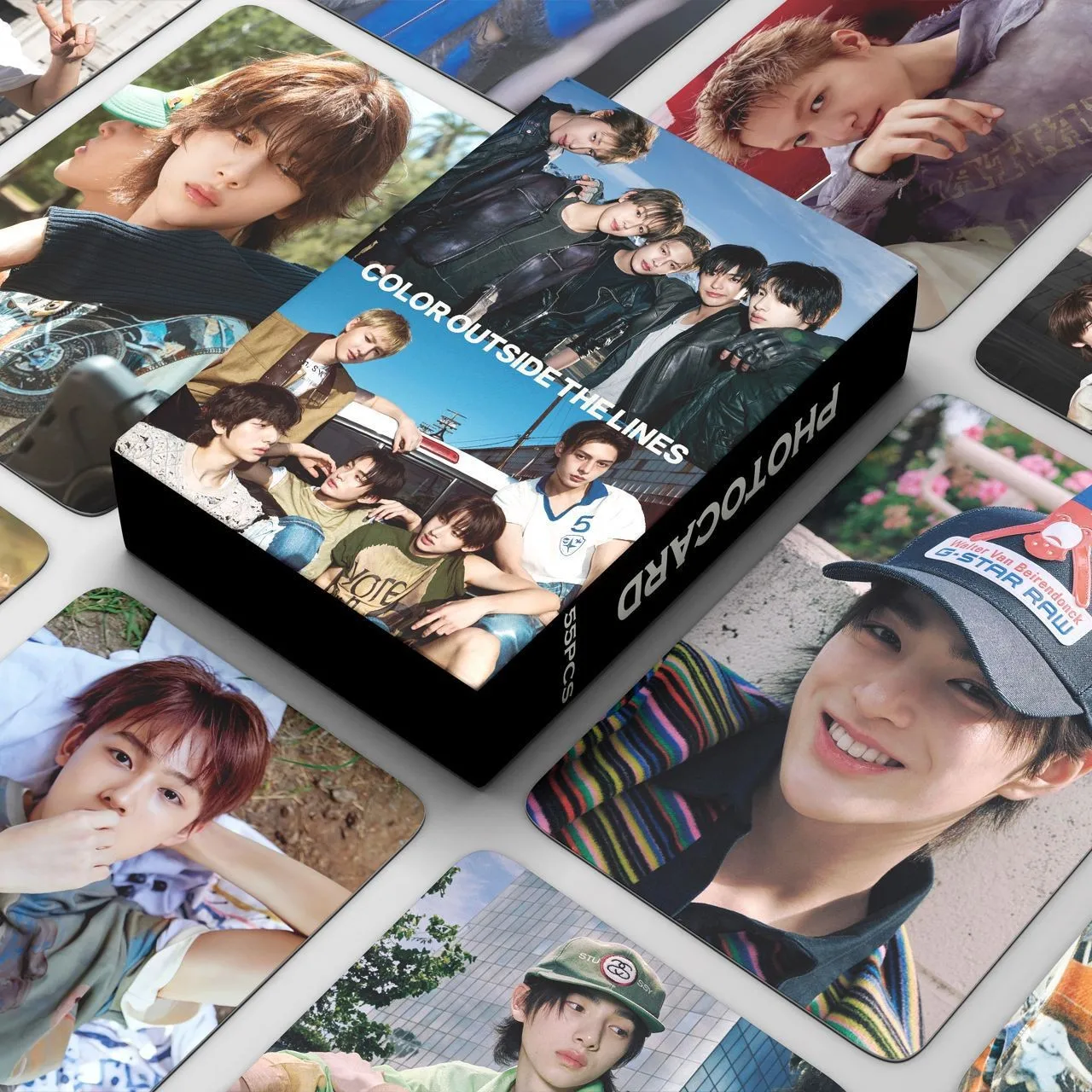 جديد 55 Kpop CORTIS خارج LI جيمس مارتن JUHoo طباعة الصور مجموعة بطاقات المروحة بطاقة بريدية مروحة جمع ملصقات بطاقة صغيرة
