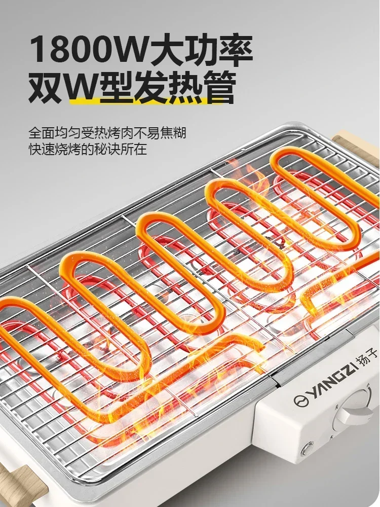 Electric Barbecue Grill, Household Barbecue Grill Electric Grill Pan Barbecue Machine Multi-function Skewers Electric Grill Pan