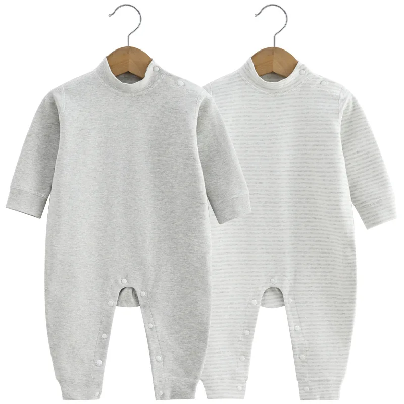 

Fall Winter Thermal Long Sleeve Cotton One Piece Pajamas Romper for Infants Newborn Unisex Seamless Underwear Newborn Outfits