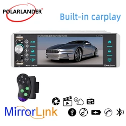 PolarLander  Mirrorlink AM Touch ​Screen 5.1 Inches Car Multimedia Player 1 Din MP5 4-USB Bluetooth MP4 FM Carplay/Android Auto