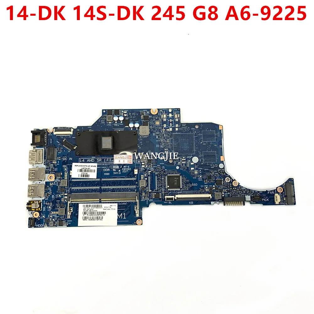 

Материнская плата для ноутбука HP 14-DK 14S-DK 245 G8 с процессором A6-9225 6050A3063701-MB UMA L46704-601, 100% полностью протестирована