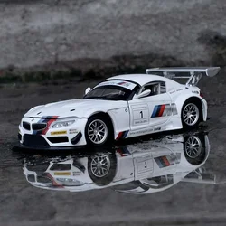 CCA High Simulation Alloy 1/24 BMW Z4 GT3 Sport Car Model With Sound Light Collective Miniature Voiture Boy Toy Gift Birthday