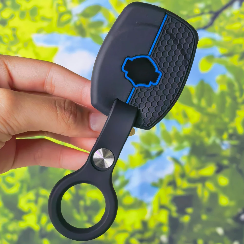 Textured Honeycomb Silicone Key Shell With Keychain For Harley Sportster S 1250 RH1250 RA1250S Motorcycle Fob Holder