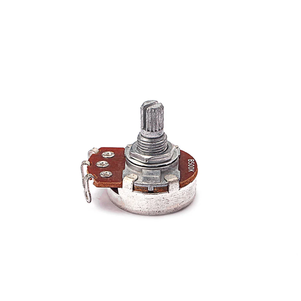 

B500k 15mm Shaft Mini Control Pot Solid Sturdy Guitar Volume Tone Replacement Audio-Potentiometers B500k Solder Lugs