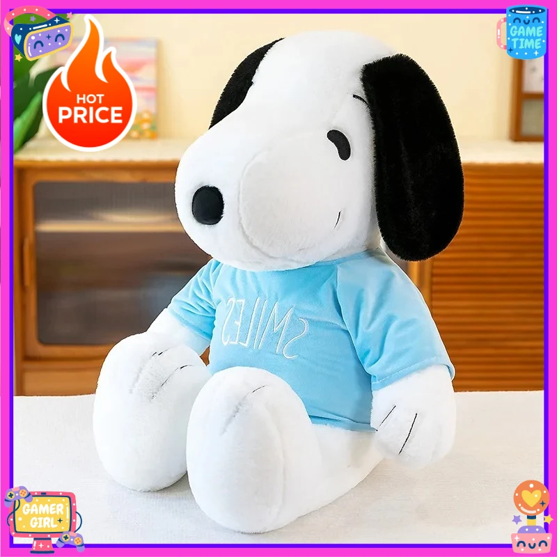 

2026 HOT New Cartoon Cute Snoopy Plush Toy Pillow Sofa Back Plush Doll Gifts For Children birthday gift