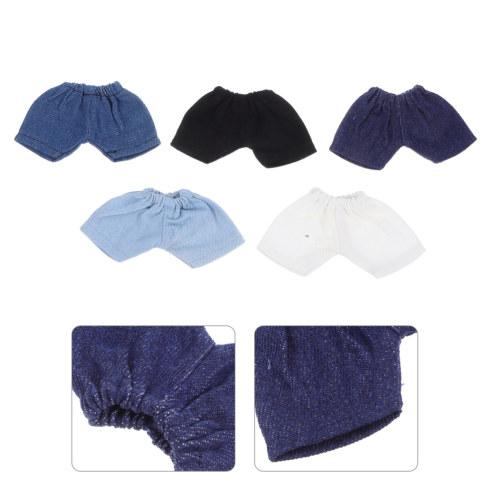 

5pcs 20Cm Pants Soft Mini Shorts Elastic Waistband Vibrant Colors Indoor Outdoor Play Costume Decor Stuffed Accessories