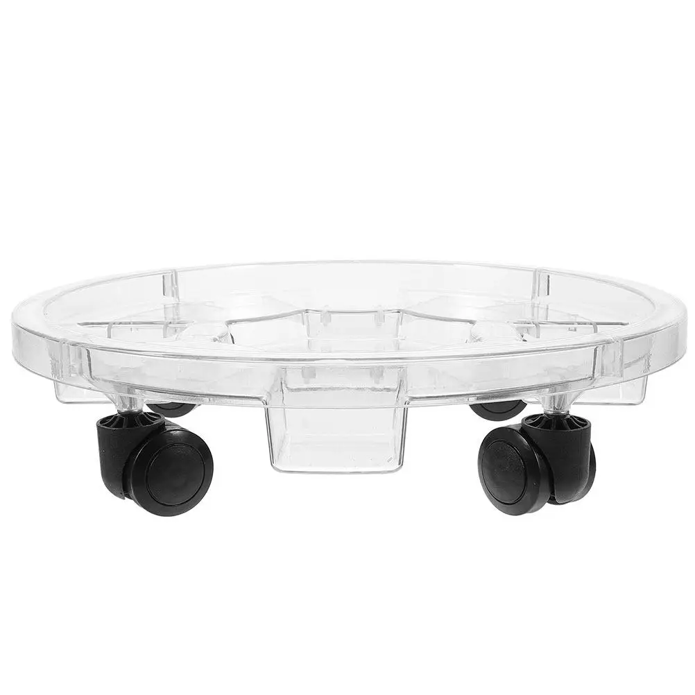Plant Tray with Universal Wheels Movable Round Flower Pot Holder Plant Pot Base Mobile Stand for Indoor Outdoor Garden