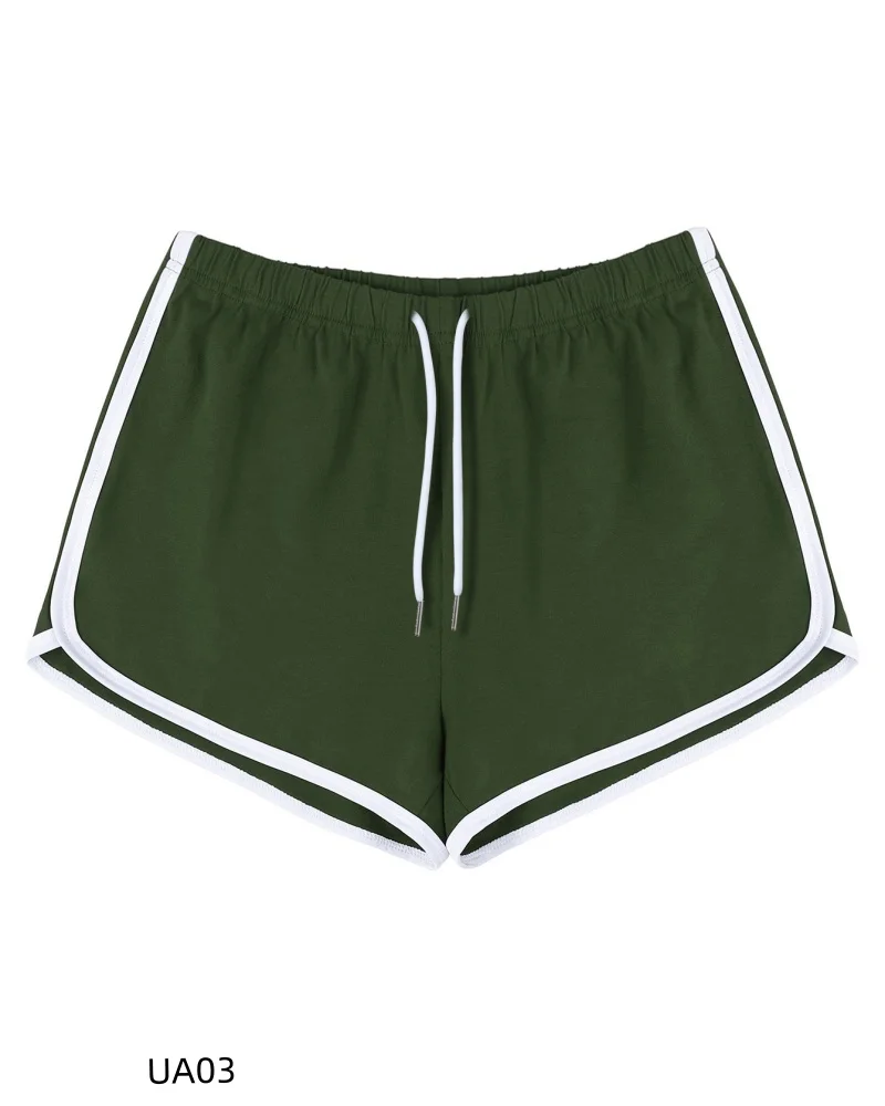 Women's Cotton Casual Shorts Elastic Belt Drawstring Running Sports Casual Summer Dolphin Shorts Gym Sports Casual Shorts