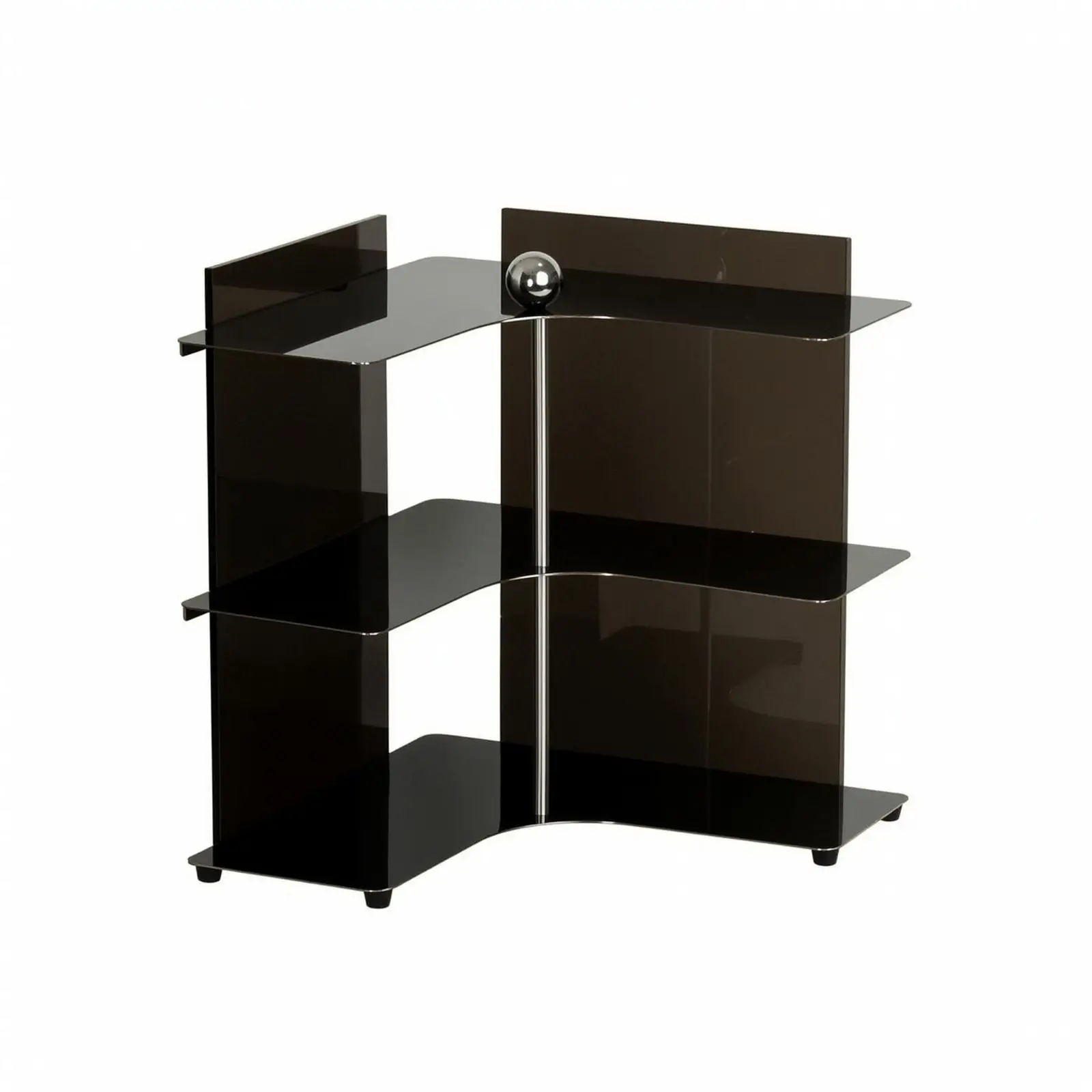 Wall Corner Shelf Stainless Steel Rack for Kitchen Counter Organizer Coffee Cup Display Holder Storage Unit with Raised Edges