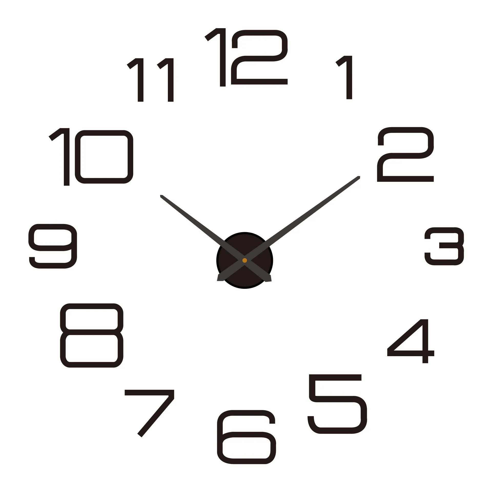 3D Luminous Large Wall Clock Modern Design DIY Digital Table Wall Clocks  Wall Clock Free Shiping Living Room Decorative Watch