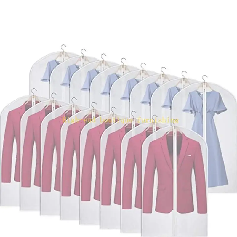 L9NB Bolsas para ropa impermeables y a prueba polvo, con cremallera, para organizar trajes, abrigos y vestidos, 10 piezas