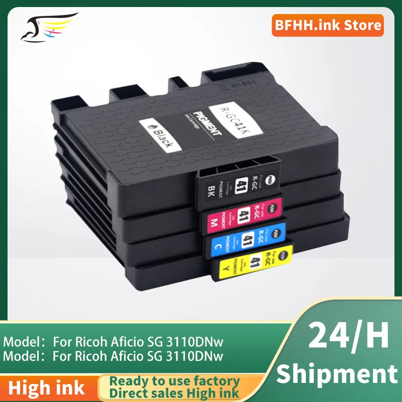 

Совместимый чернильный картридж GC-41 GC41 для принтеров Ricoh Aficio SG 3110DNw, 3110SFNw, 3100SNw, 2100N, SG3110DN, SG7100DN