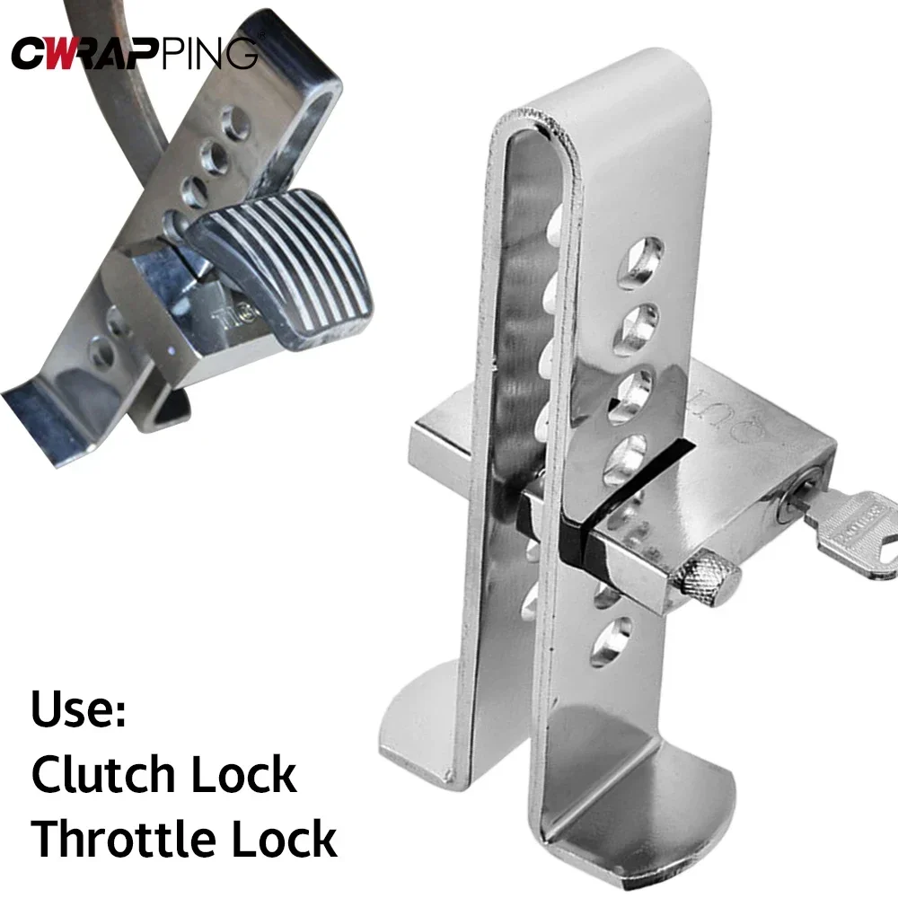 Car Accessories Cars Clutch Lock Auto Brake Pedal Lock Universal Steering Wheel Clutch Brake Protection Car Tools Accessories