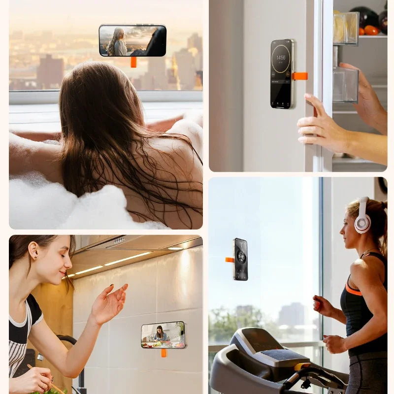 Xiaomi Silicone Magnetic Suction Cup Phone Mount Strong Phone Case Stand Grip For Selfies Hands Free Mirror Shower Indoor Holder