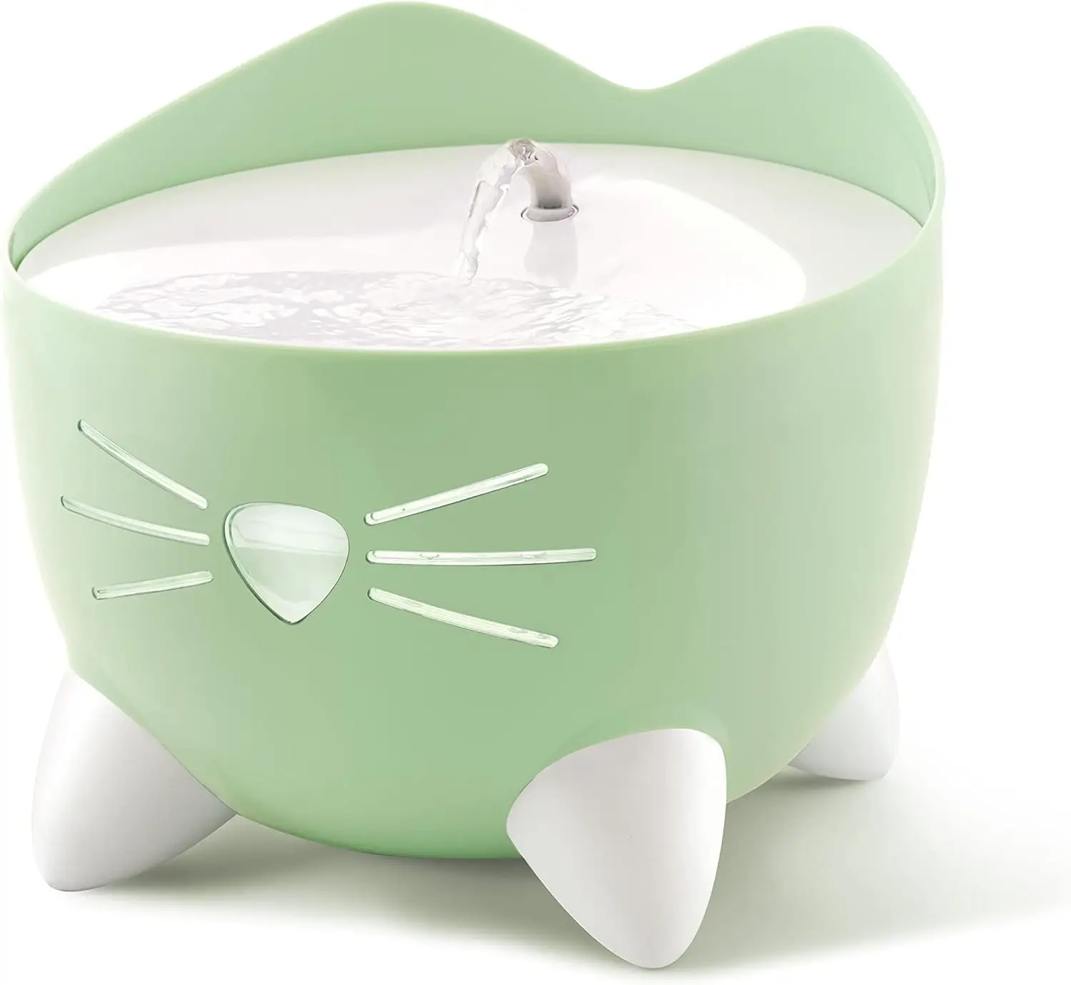 

PIXI Drinking Fountain – Cat Water Fountain with Triple Filter and Ergonomic Drinking Options, Green