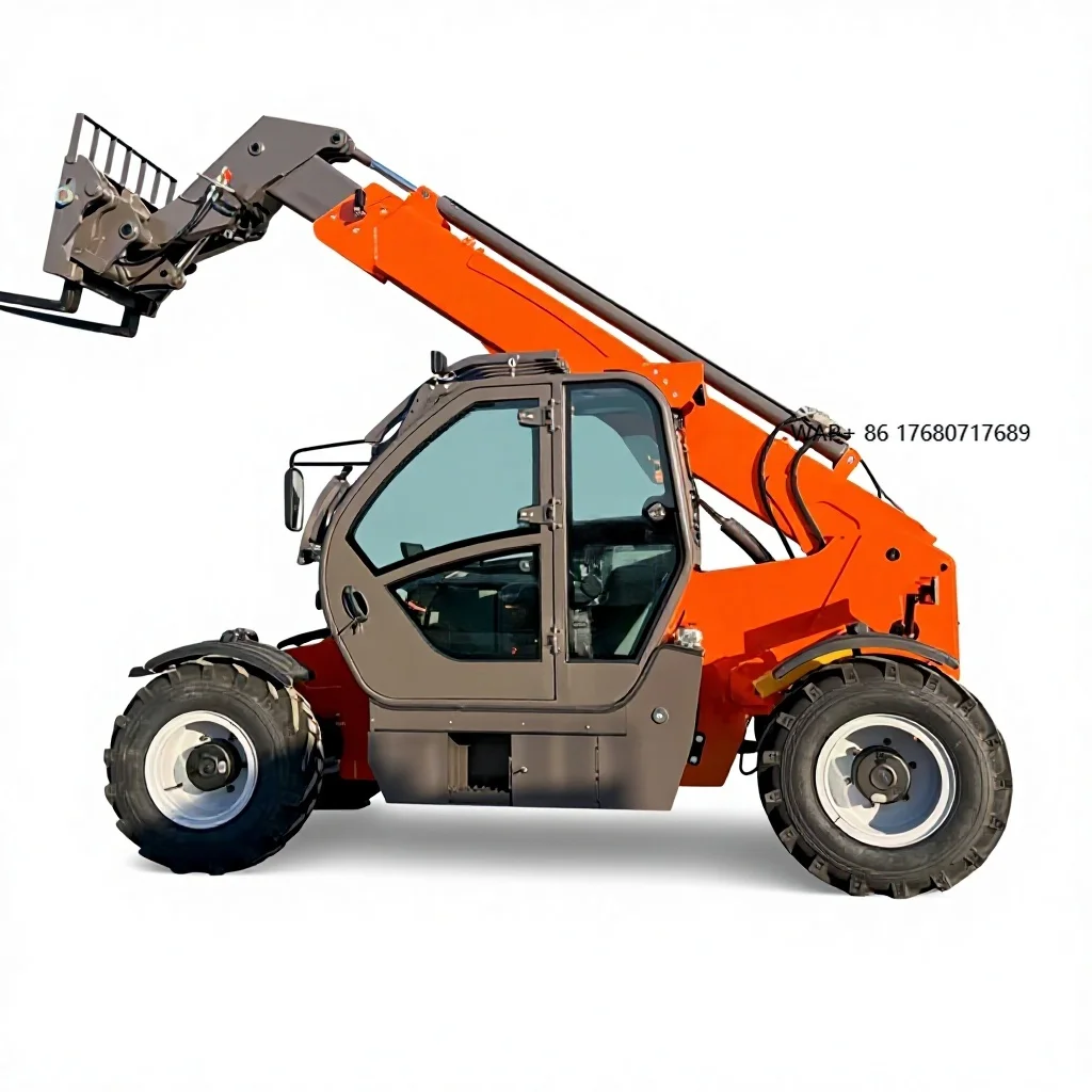 High Quality 4WD Telehandler Telescopic Wheel Loader Container Forklift 7M 3 Ton Telescopic Boom Engine NSTAR Brand 2