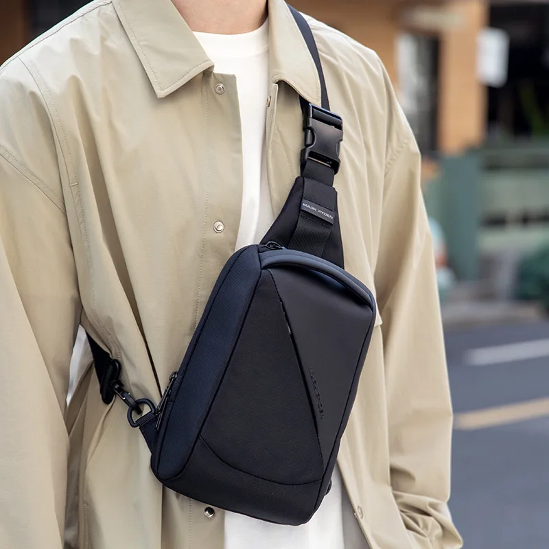 

Oxford fabric waterproof men's cycling chest bag, casual high-end travel waist bag, single-shoulder crossbody durable backpack