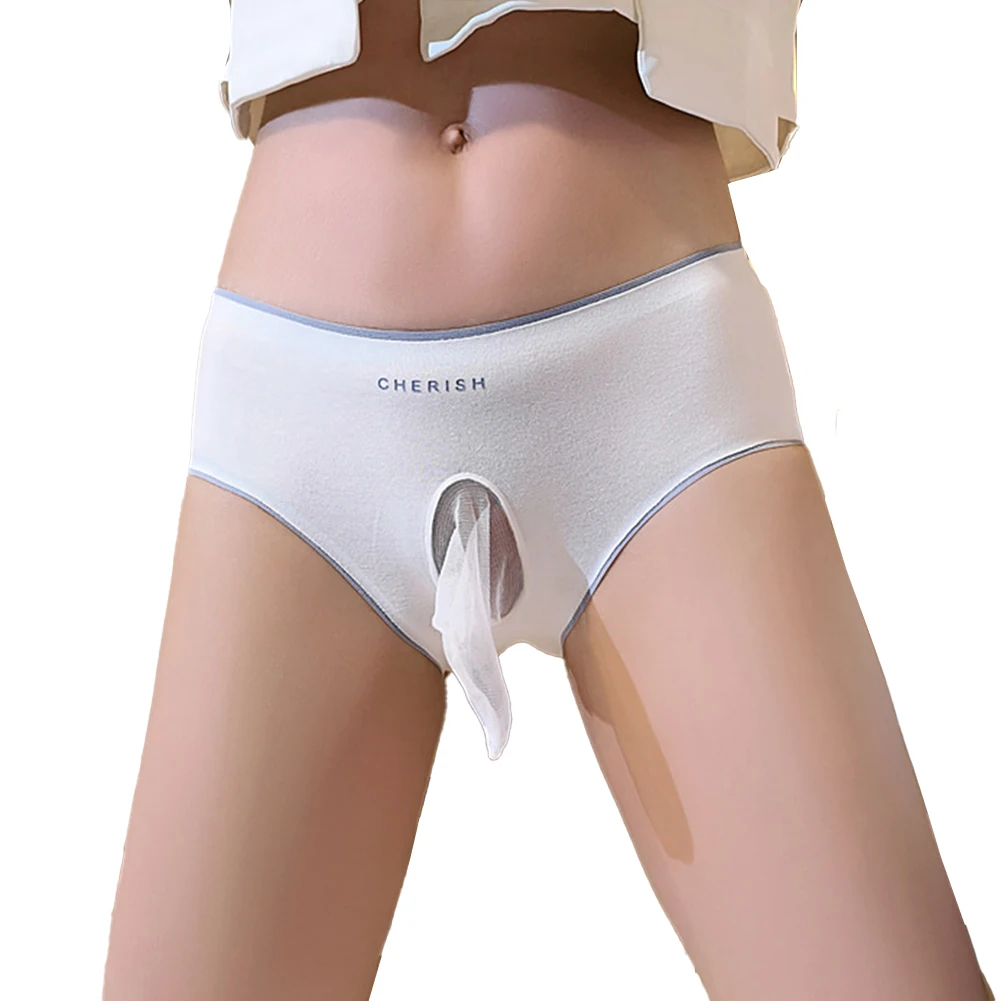 ملابس داخلية للرجال ملابس داخلية للرجال المثليين تقليد الرجال بأكمام قصيرة من بيني شفافة من خلال سراويل رفيعة مثيرة #3
