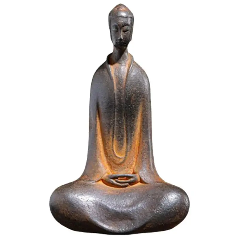 AS60-Buddha Statue Simple Buddhist Home And Garden Decoration Thinking Desktop Statuette