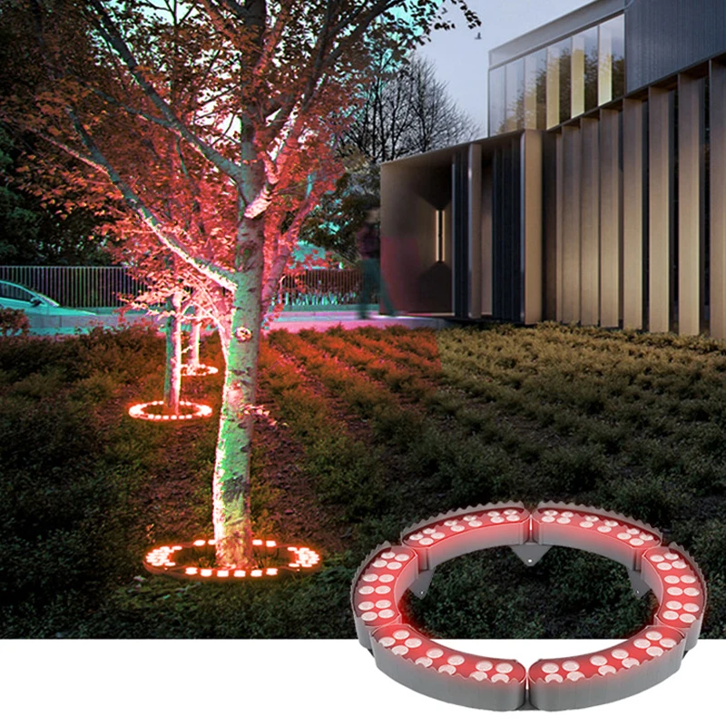 

Led Color Palm Light Outdoor DMX 12w 48w Rgb Color Garden Spotlight Landscape Lighting Ip65 Waterproof Led Hug Tree Light