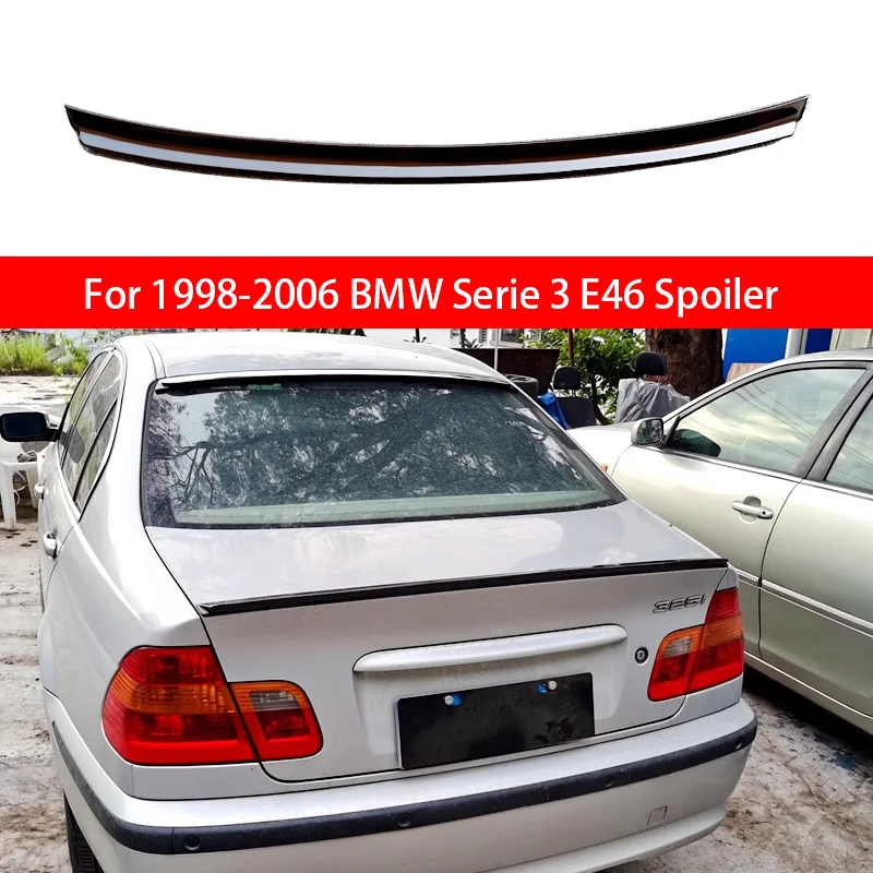

For 1998-2006 BMW Serie 3 E46 Plastica ABS M3 Stile Boot Ducktail Labbro Auto Spoiler Ali Accessori E46 M3 Lip Spoiler