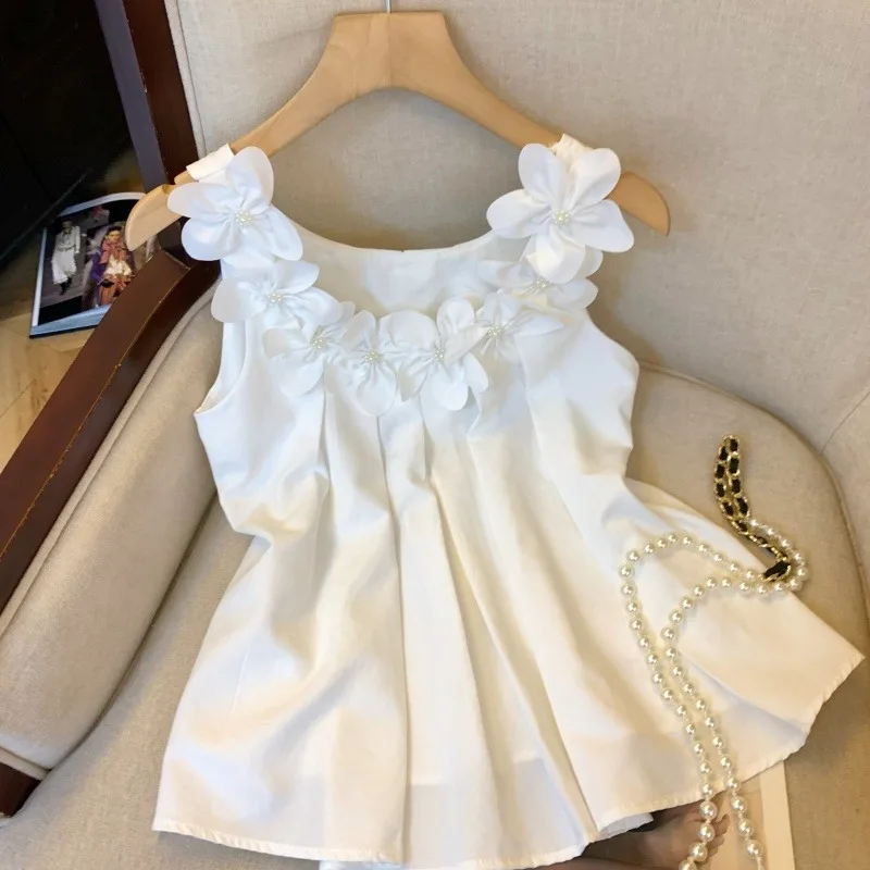 

Новый универсальный женский топ без рукавов и бретелек с цветочным 3D-принтом в стиле Pure Desire для лета