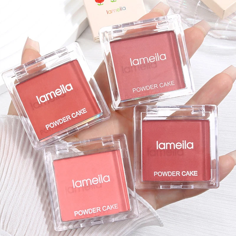 1pcs Silky Matte Face Blush Powder Waterproof Natural Cheek Tint Brighten Face Contouring Cosmetics Female Makeup