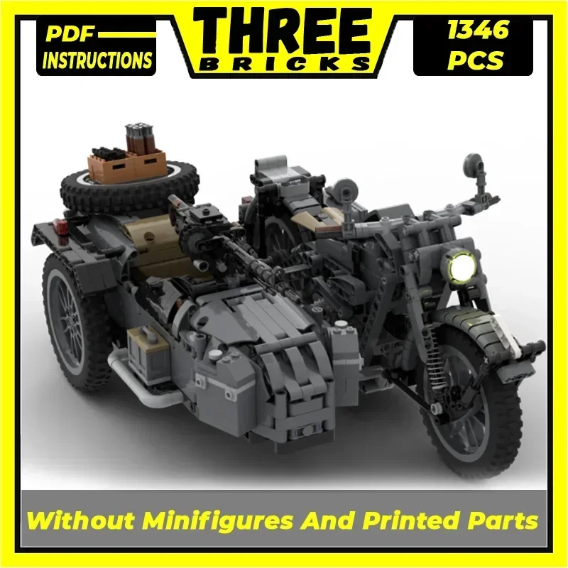 Military Vehicle Model Moc Building Bricks World War II Motorcycles Technology Blocks Gifts Christmas Toys DIY Sets Assembly