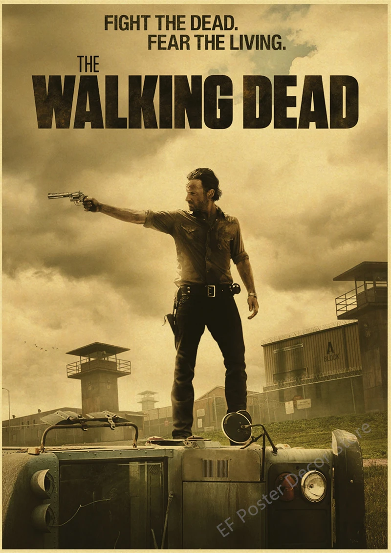 The Walking Dead Poster Rick Grimes/Daryl Dixon Imprime Pôsteres Horror TV Show Vintage Home Room Art Decoração de Parede Pintura Retro