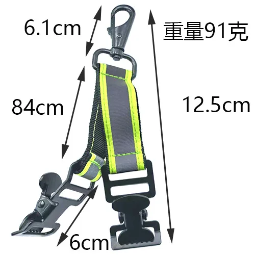 Fire Gloves Clip Support Strap Reflective Nylon Webbing Firefighter Gloves Strap Nylon Webbing Buckle