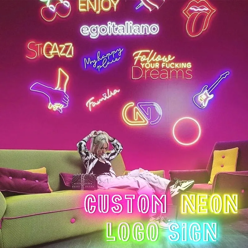 

Custom Neon Sign DIY Wedding Neon Signs Custom Led Light Name Business Logo Wall Decor Aesthetic Personalized Custom Logo