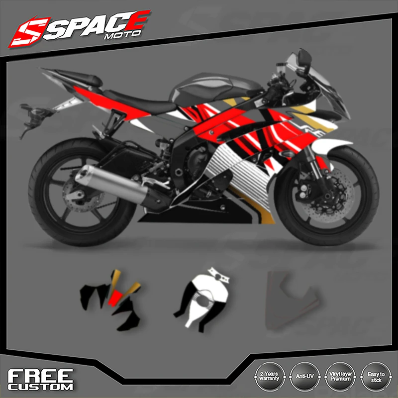 الفضاء مخصص للدراجات النارية الرسومات لياماها 2008 2009 2010 2011 2012 2013 2014 2015 2016 R6 إندورو ملصقات مصورة أطقم 002