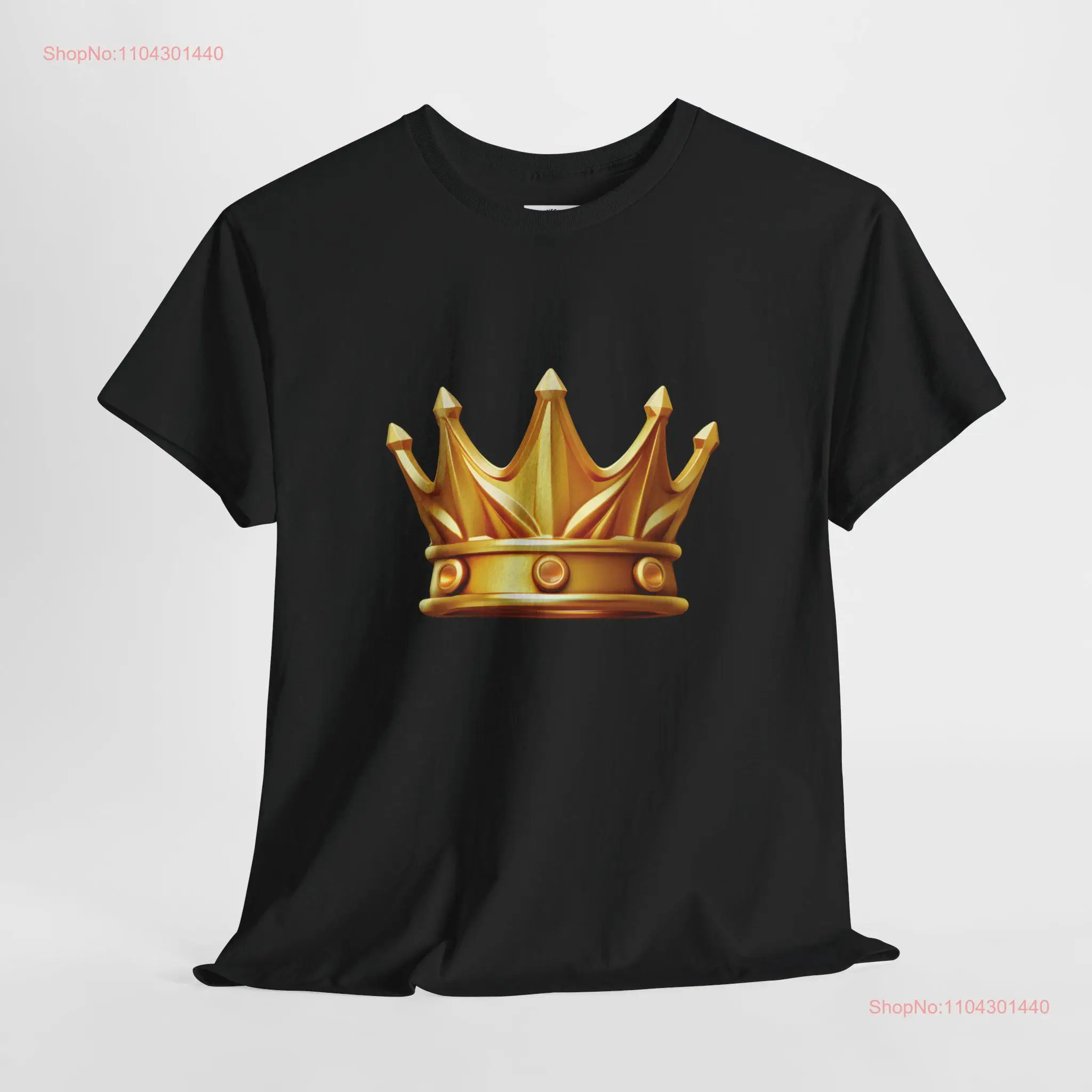 Gold Crown T Shirt Luxurious Royalty Design Perfect for King Queen Vibes long or short sleeves