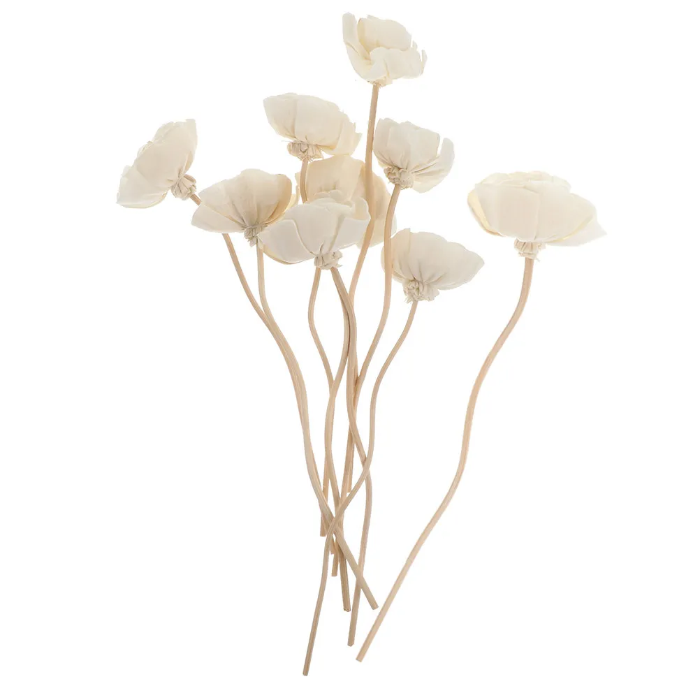9Pcs Fire-Free Aromatherapy Sticks Rattan Reed Diffuser Flowers for Room Car Desk Bookshelf Cabinet Decoration Household Aroma